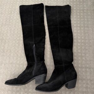 Steve Madden  Largo Black Suede Knee-High Boots **Size 9**